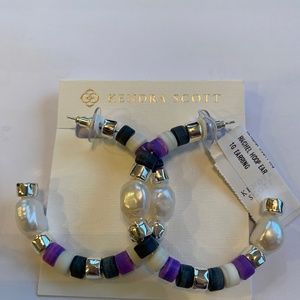 REGULAR $88 KENDRA SCOTT PURPLE/WHITE/BLACK EARRINGS